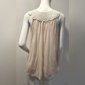 Forever 21 Bohemian Sleeveless Top with Crocheted Back and Straps. Size M. NWT